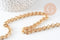 Chaine maille rolo aluminium doré 8mm, x1 mètre (G10595)