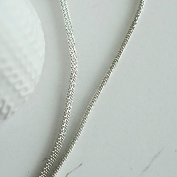 Chaine mesh serpent fer platine 4mm, x1 metre (G2320)