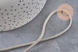 Chaine mesh serpent fer platine 4mm, x1 metre (G2320)