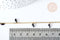 Chaine perle plexiglas facettée noire laiton doré 7x3mm, création de bijoux coloré DIY, x1 mètre G7824