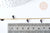Chaine perle plexiglas facettée noire laiton doré 7x3mm, création de bijoux coloré DIY, x1 mètre G7824