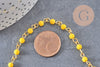 Chaine perle verre coloré fer doré 4 m, création de bijoux coloré DIY, x1 mètre (G7219)