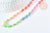 Chaine perles tubes polymère multicolore heishi fer doré 6mm, fabrication bijoux coloré, x1m (G7237)