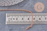Chaine rolo laiton brut 2mm, x 5 mètres (G1639)