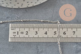 Chaine satellite acier 304 inoxydable platine 3x1mm, x1 mètre (G11397)-Chaînes-Gingerlily Perles