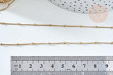 Chaine satellite gourmette dorée acier 304 inoxydable IP 1.5mm, x1 mètre (G7906)