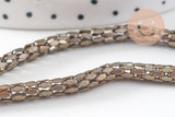 Chaine serpent écailles bronze, chaine bijou, fantaisie,grossiste chaine,5 mm, x1 metre, (G2495)