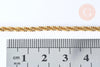 Chaine soudée chou-fleur acier 304 inoxydable doré IP 2.4mm, x1 mètre (G6936)