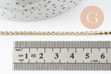 Chaine strass laiton brut 2mm, x50cm (G7975)