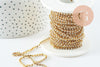 Chaine strass laiton brut 2mm, x50cm (G7975)