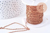 Chaine torsade singapour cuivre brut 4.5mm, x1 metre (G6739)