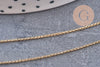 Chaine très fine Dorée rollo cuivre doré 16K 0.8mm, x1 Mètre (G1364)