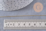 Chaine très fine laiton doré forçat 1.2mm 16K, x1 ou x5 Mètres (G0604)