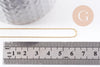 Chaine très fine laiton doré forçat 1x0.5mm 16K, x1 mètre (G10204)
