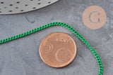 Chaine verte maille plate 1.5mm, x 5metres (G2674)