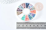 Charm à coller imitation Perle nacrée 4-5mm, x1 boite (G8492)