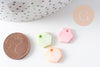 Charm hexagone nacre naturelle 12mm, x10 (G0870)