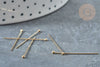 Clou tige tête boule gold filled 14K 25mm, x5 (G7978)