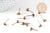 Clous-puces oreille boule bronze avec anneau, boucles d'oreille,oreille percée,diamètre 5mm, x 10 (G0647)