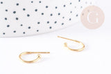 Clous-puces oreille en acier 304 inoxydable 18.5mm, x2 (G5685)