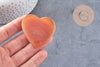 Coeur agate naturelle orange druze, agate naturelle roulée, pierre semi-precieuse, séance lithothérapie, 47mm, x1 G5651