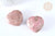 Coeur décoratif en rhodonite naturelle pierre lithothérapie 44,5-45mm, x1 (G7176)