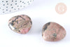 Cœur décoratif en rhodonite ou lithothérapie 31 mm, x1 (G7168)