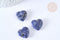 Cœur décoratif sodalite naturelle lithothérapie pierre 20mm, x1 (G7175)