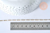 Collier Chaine acier doré inoxydable 304 18k fantaisie résine blanche 2mm-40cm, x1 (G3267)