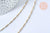 Collier Chaine acier doré inoxydable 304 18k fantaisie résine blanche 2mm-40cm, x1 (G3267)