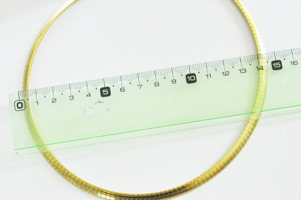 Collier Chaine acier dorée 14k serpent,sans nickel,chaine fantaisie,acier, chaine complète,6mm,45cm x1 (G5353)