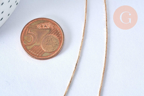 Collier Chaine dorée vénitienne 14K,chaine collier, laiton doré,chaine complète,1.5 mm, 40cm, x1 G0680