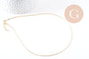 Collier Chaine fine dorée serpent 16K 2.5 microns 1.5 mm, 44cm, x1 (G3269)