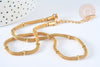Collier Collier acier inoxydable doré 18k maille mesh 5mm, x1 (G7019)