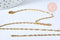Collier chaine acier inoxydable doré 304 14k singapour 1.8mm/45cm, x1 (G1088)