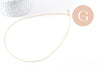 Collier chaine forçat dorée 16K 2.5microns 1.8mm/45cm, x1 (G1452)
