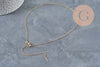 Cadena ajustable forzada de acero inoxidable 304 dorado IP de 2 mm/51 cm, x1 (G11257)