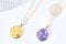 Collier Collier médaille étoile émaillée doré 304 inoxydable émaillé 45-50mm, x1 (G7647)