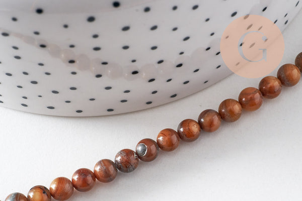 Collier nacre naturelle teinté fer argenté doré 42cm, x1 (G10536)