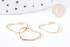 Connecteur Cœur laiton doré18K 13mm, création de bijoux amour, x5 G8868