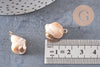 Connecteur Pendentif grosse perle nacre naturelle beige 26-30mm, x1 (G4628)