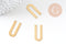 Connecteur U laiton brut, connecteurs, laiton brut, pendentif géométriques création bijoux, 19mm, x5 (G2561)