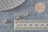 Connecteurs chaîne boule acier doré 7.5mm pour bijoux, lot de 10.