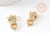 Connecteur léopard laiton doré et strass, pendentif qualité, pendentif doré, fabrication bijoux, 29mm, x1 G5431