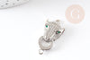 Connecteur léopard laiton doré et strass, pendentif qualité, pendentif doré, fermoir luxe,fabrication bijoux,29mm, x1 G4813