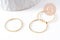 Connecteur rond strié en laiton doré 24K 20mm, x5 (G10388)