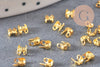 Connecteurs dorés avec trou 3mm, x 1gr (G2083)