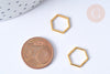 Connecteurs hexagone zamac doré 12x14mm, x10 (G7907)