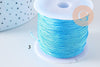 Cordón Azul Metalizado 4 tonos poliéster 0,8mm, cordón metálico para joyería, x1 metro (G10505)