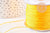 Cordon Jaune doré tressé polyester 0.6mm, x1 mètre (G10664)